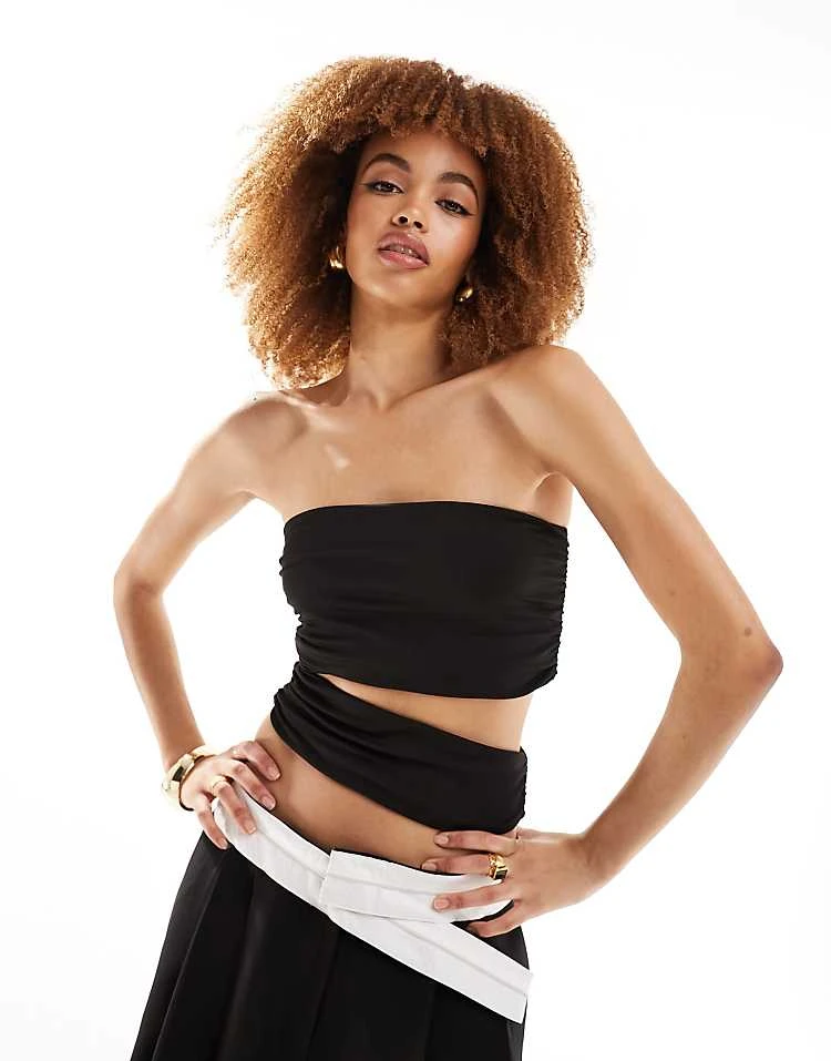 Lioness Bandeau Cut Out Top In Black For Women 5 Lioness Bandeau Cut Out Top In Black For Women - Image 5