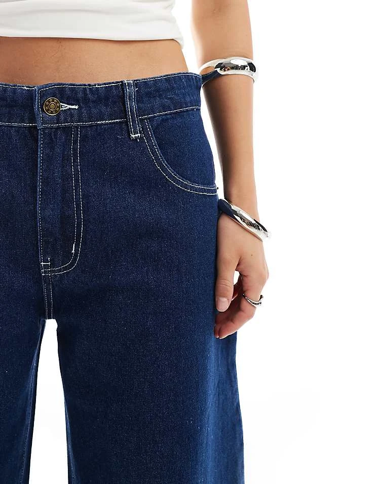 Lioness Denim Barrel Jeans In Indigo Wash For Women Dark Denim 3 Lioness Denim Barrel Jeans In Indigo Wash For Women Dark Denim - Image 3