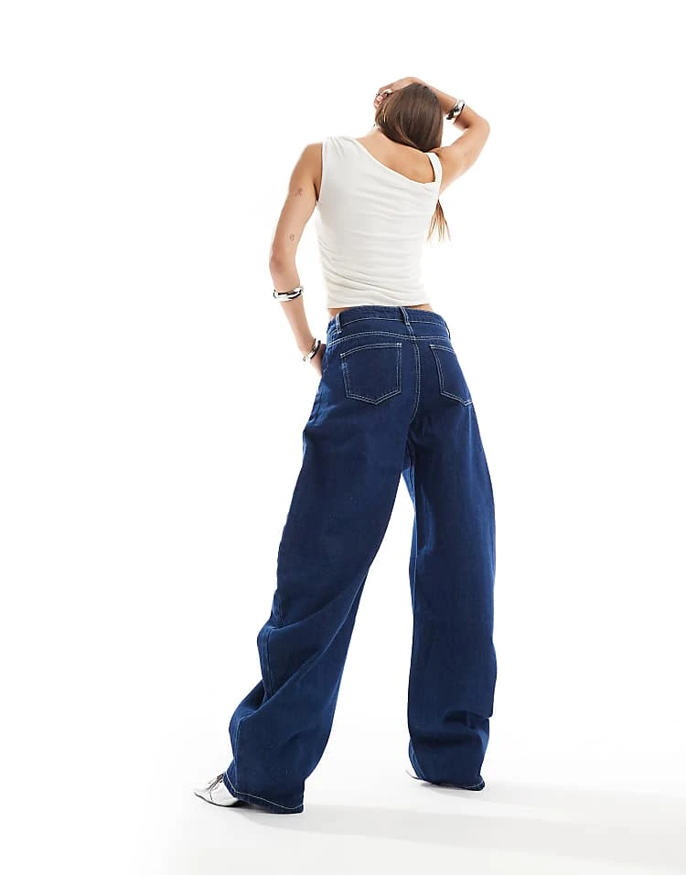 Lioness Denim Barrel Jeans In Indigo Wash For Women Dark Denim 4 Lioness Denim Barrel Jeans In Indigo Wash For Women Dark Denim - Image 4